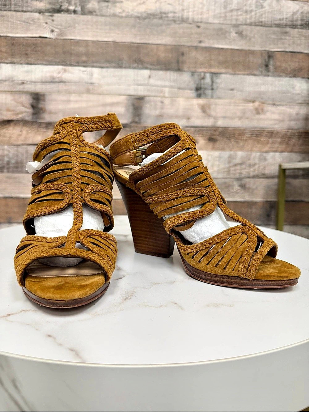 Vince Camuto Suede Strappy Sandal Heels 6.5